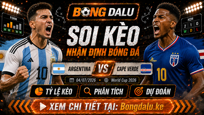 Lực lượng ra sân của Argentina vs Cape Verde